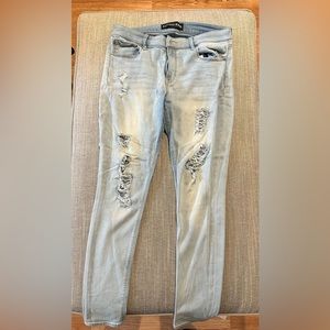Express 12R super sculpt skinny jeans light wash